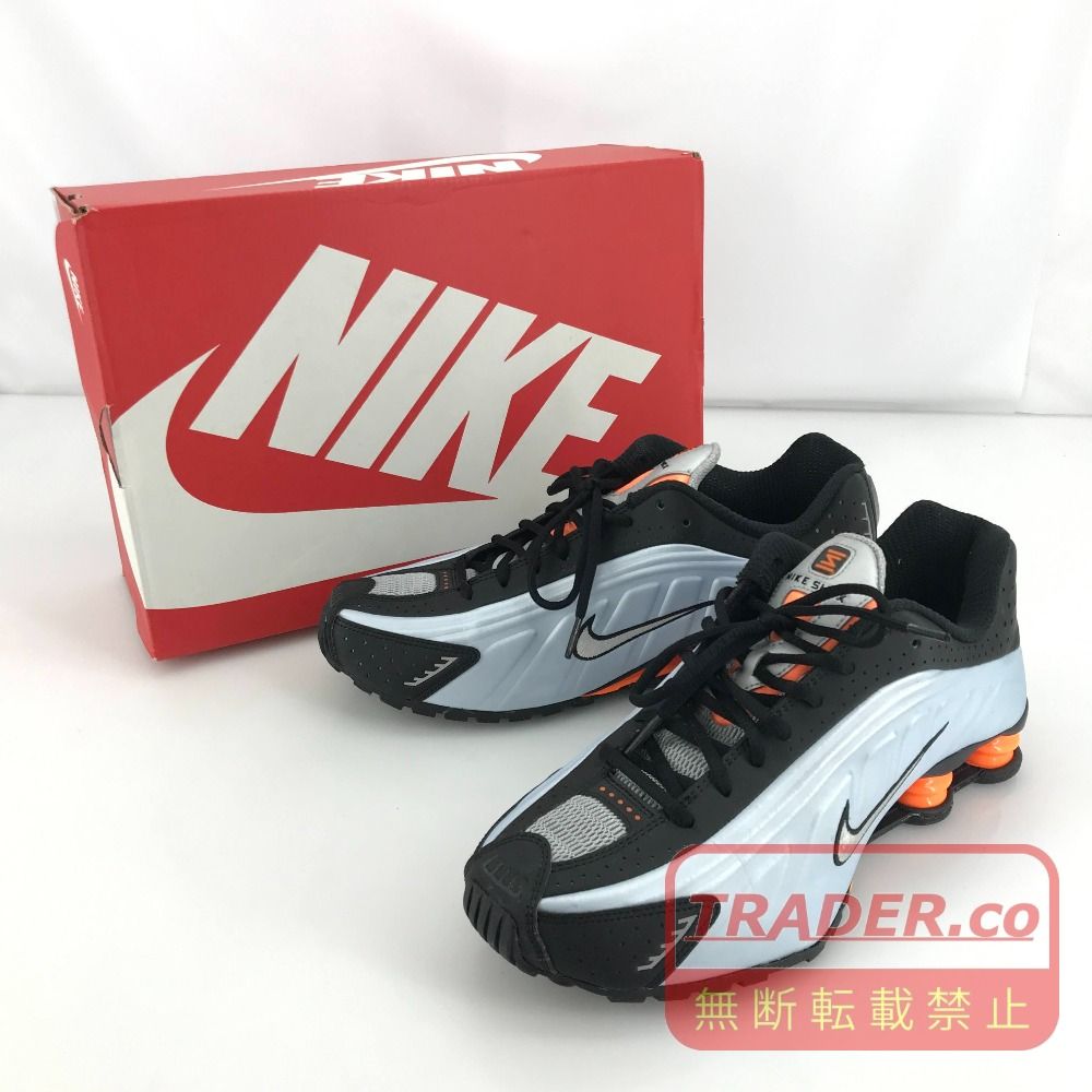 05w22358 ナイキ NIKE WMNS Shox R4 ブルー/シルバー/オレンジ 28.0cm US11 UK8.5 EU43 インドネシア製 レディース スニーカー AR3565-401 【中古品】