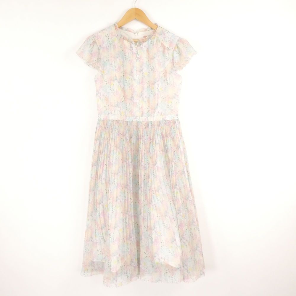 美品 TOCCA トッカ LIBERTY UNDER THE SEA ワンピース 2 ポリエステル100％ ひざ下丈 キャップスリーブ レディース AO4433A62