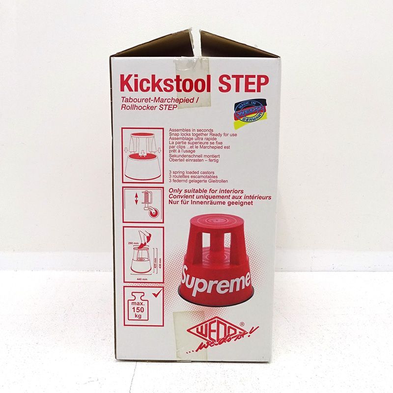 三重店】Supreme スツール 20AW Wedo Step Stool レッド 高さ約43cm