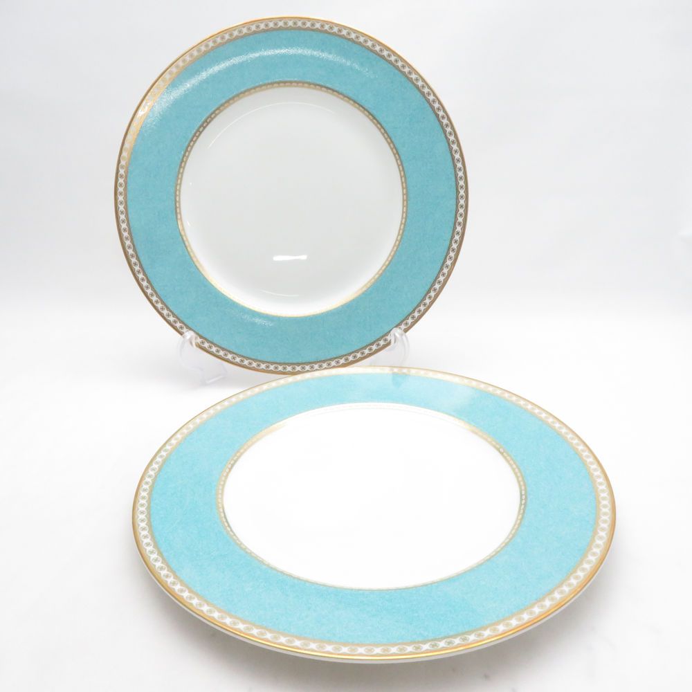 未使用 WEDGWOOD ウェッジウッド ユーランダーパウダー ターコイズ 大皿 2枚 ペア 黒壺 旧刻印 SM5519S2 13,632円