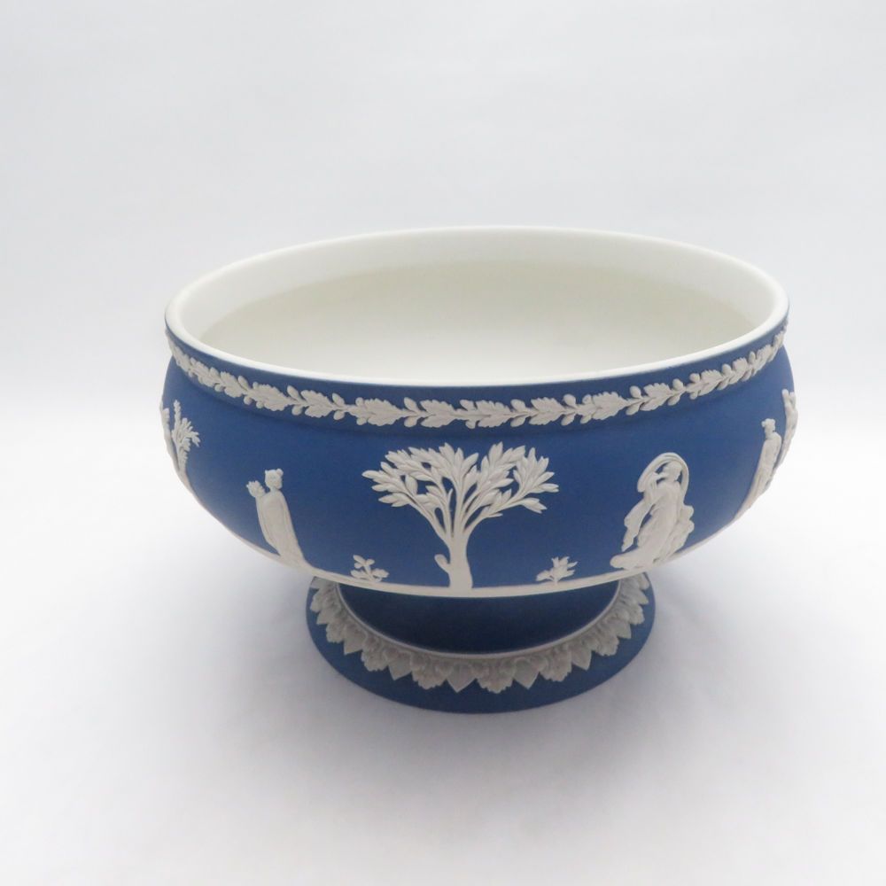 WEDGWOOD ウェッジウッド ジャスパー コンポート ポーランドブルー 脚付きボウル SM5521S2