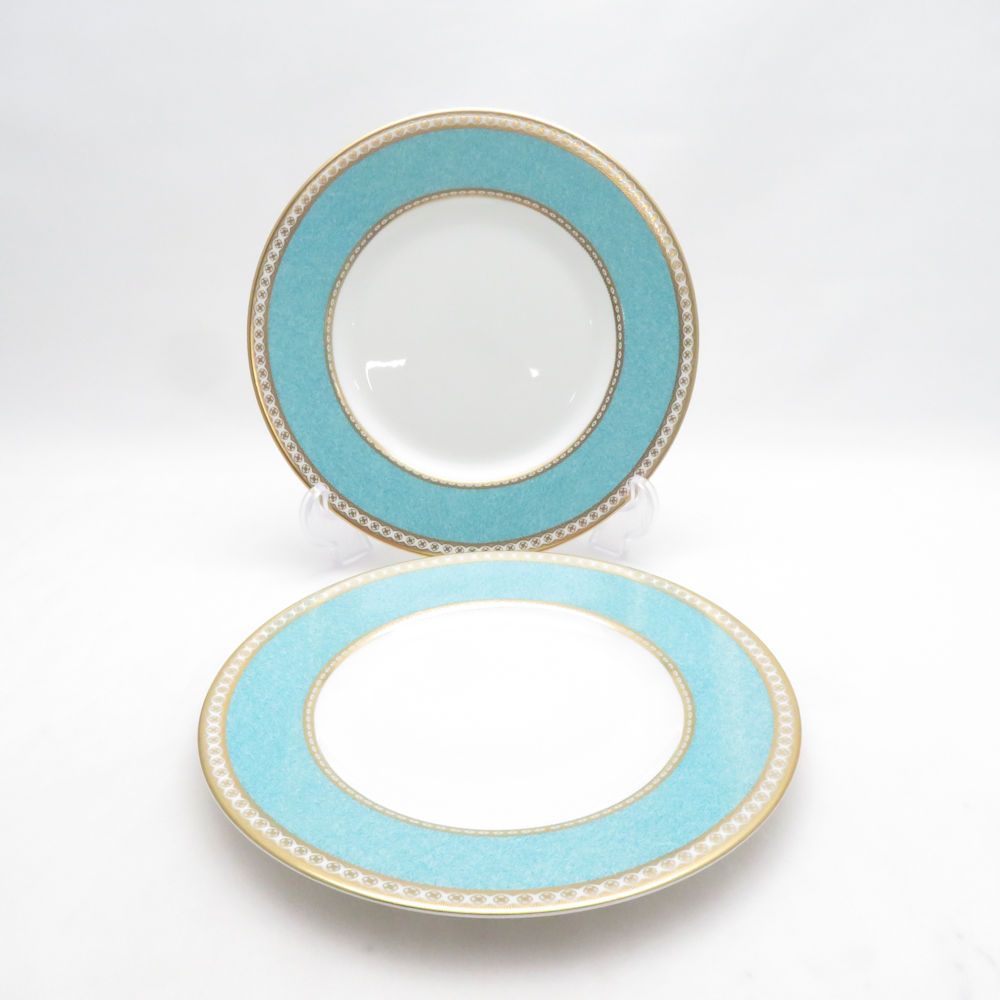 美品 WEDGWOOD ウェッジウッド ユーランダーパウダー ターコイズ 中皿 2枚 ペア 黒壺 旧刻印 SM5515S2 6,912円