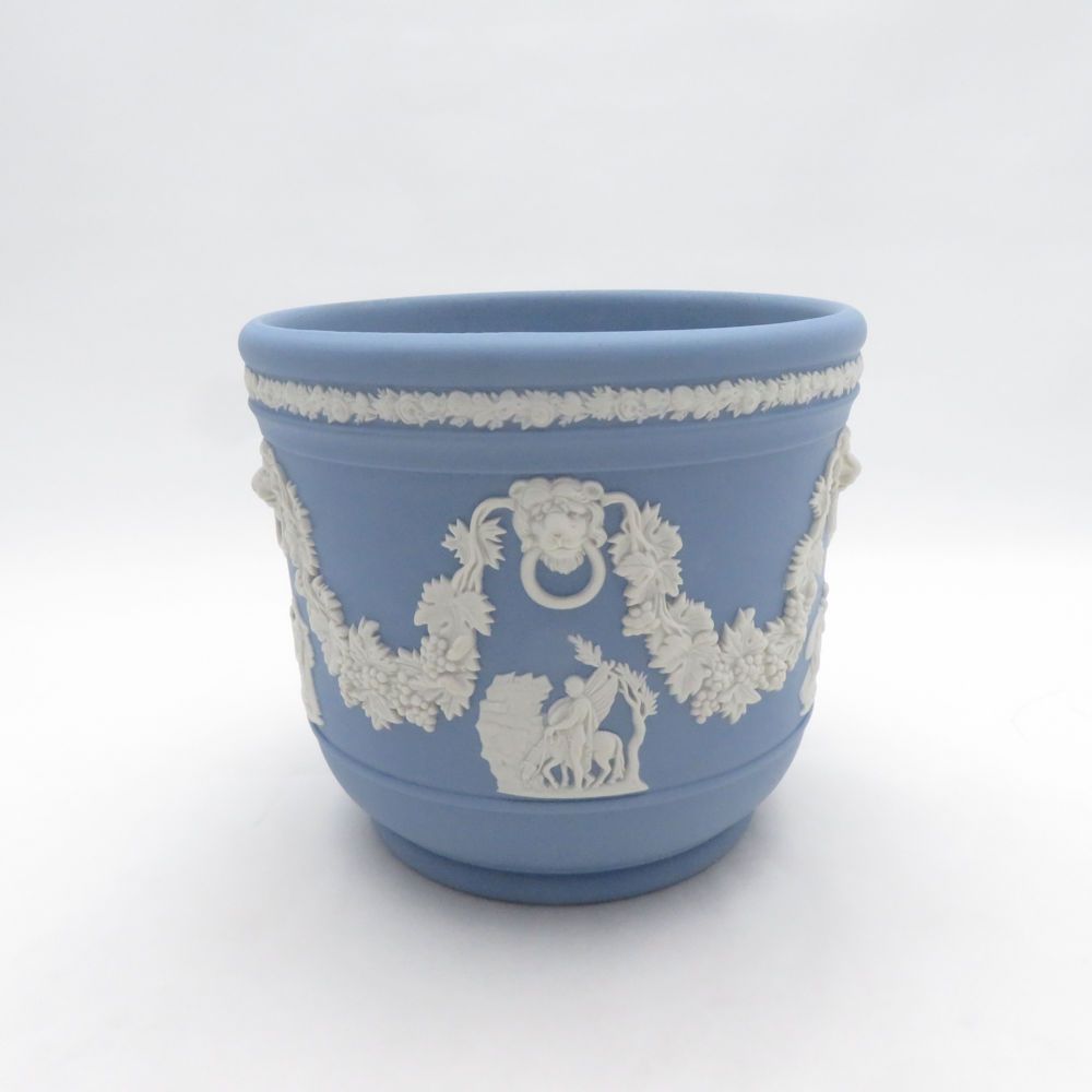 美品 WEDGWOOD ウェッジウッド ジャスパー フラワーポット 花瓶