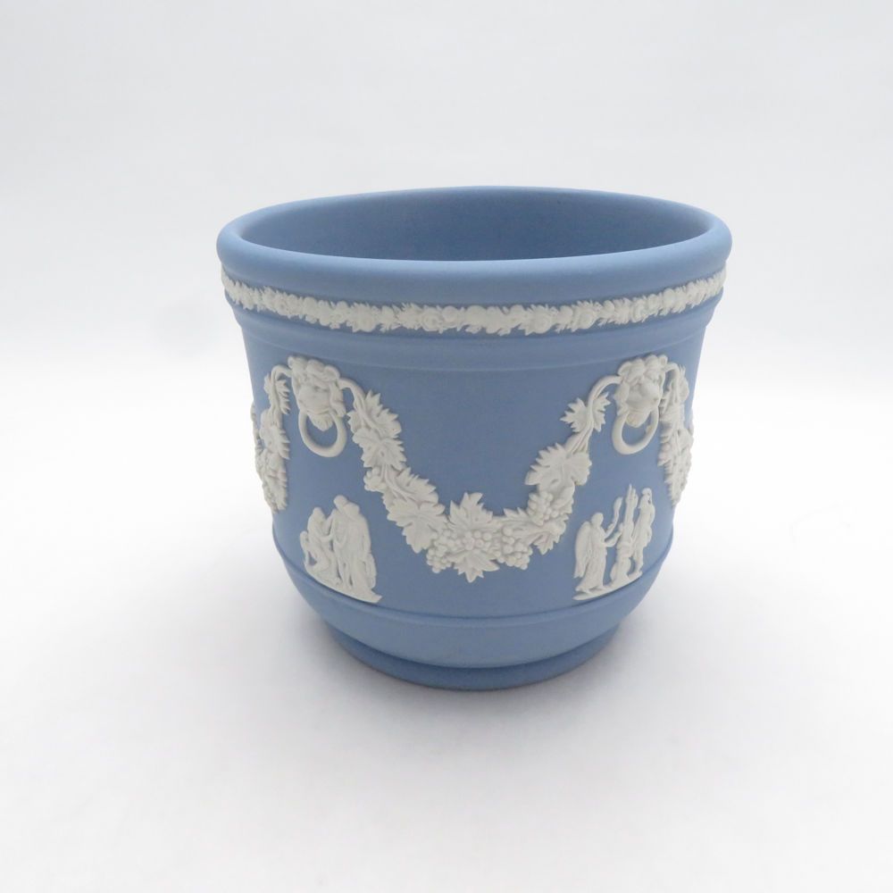 美品 WEDGWOOD ウェッジウッド ジャスパー フラワーポット 花瓶