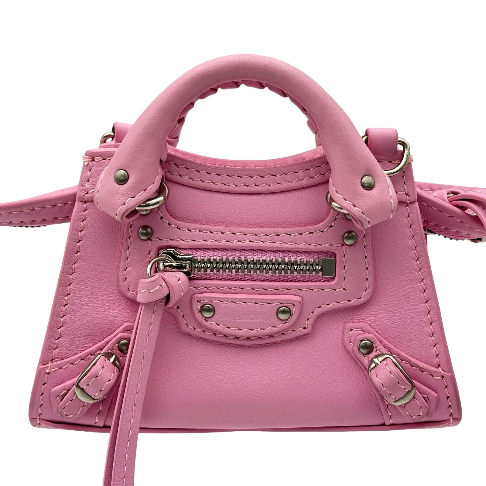 バレンシアガ BALENCIAGA ネオ クラシック スーパーナノ 669537 ピンク レザー レディース ショルダーバッグ バレンシアガ BALENCIAGA ネオ クラシック スーパーナノ 669537 ピンク レザー レディース ショルダーバッグ