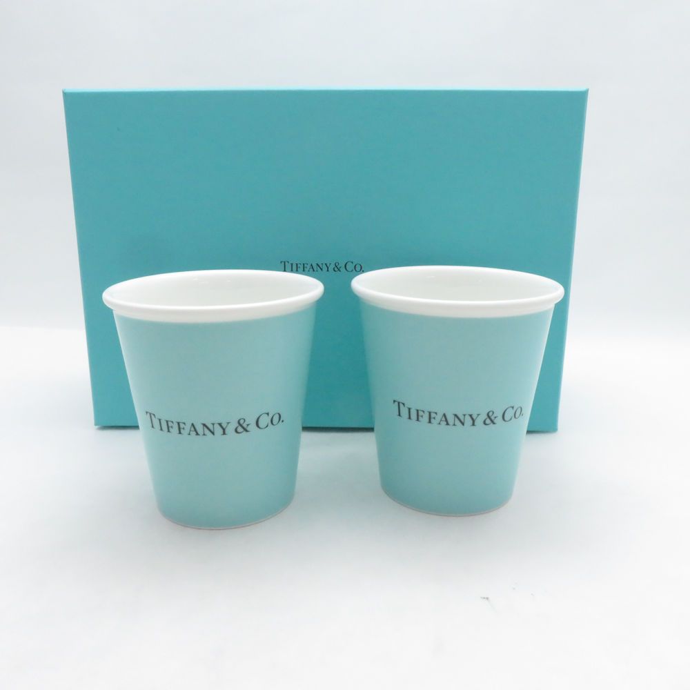 未使用 TIFFANY＆Co. ティファニー コーヒーカップ ペア コップ SN581G1