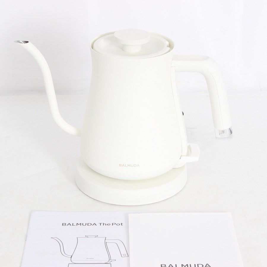 美品】BALMUDA The Pot K07A-WH ホワイト 電気ケトル バルミューダ ザ