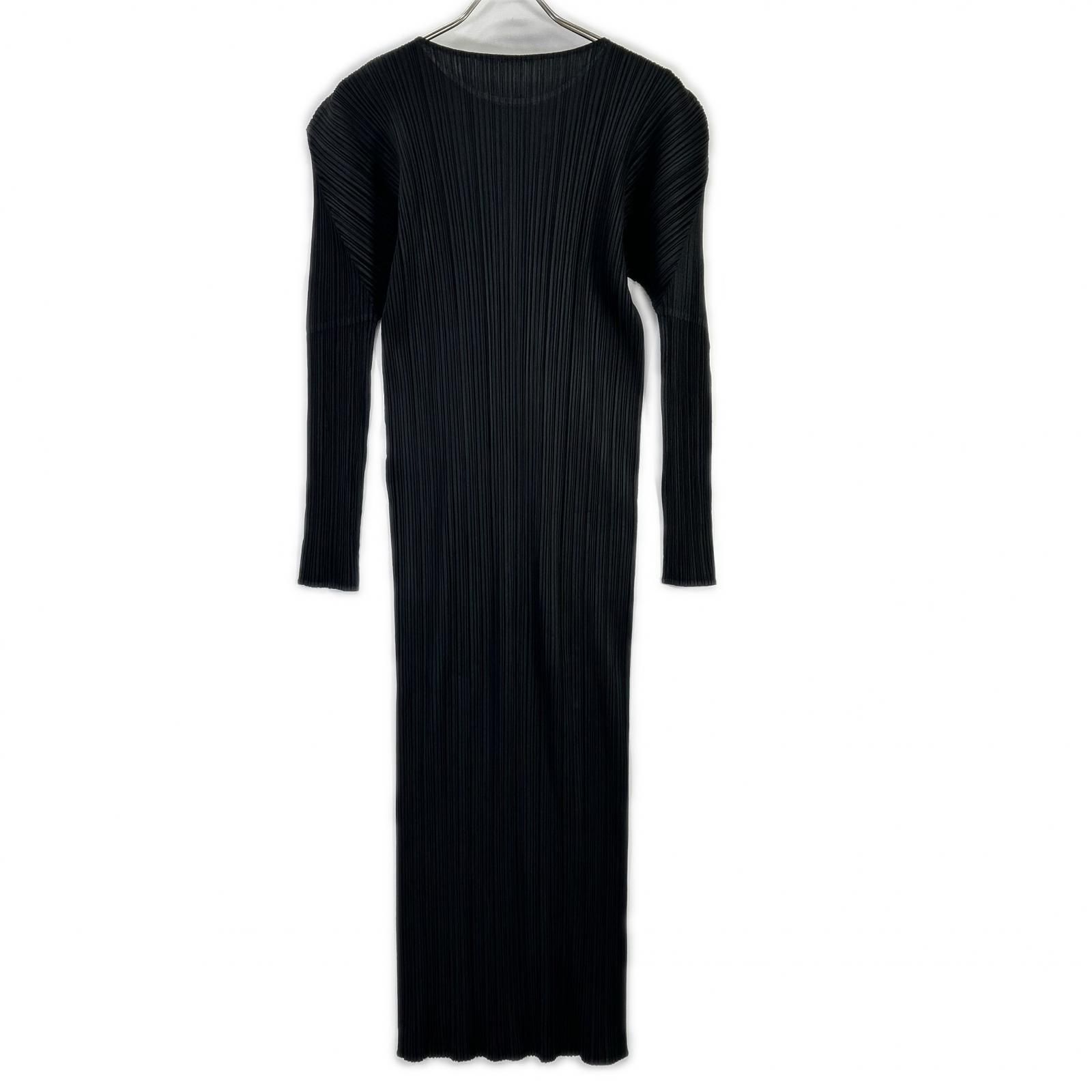 プリーツプリーズ PLEATS PLEASE☆マキシ ロングワンピース☆３ PLEATS PLEASE プリーツプリーズ PP79JH464 ブラック マキシ丈