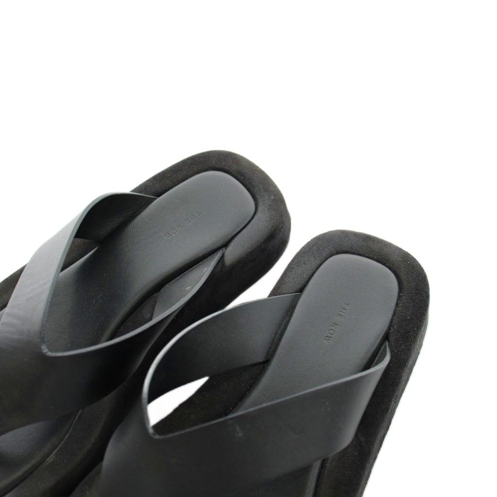 ザロウ THE ROW ギンザ Ginza トングサンダル レザー 35.5 黒 ブラック
