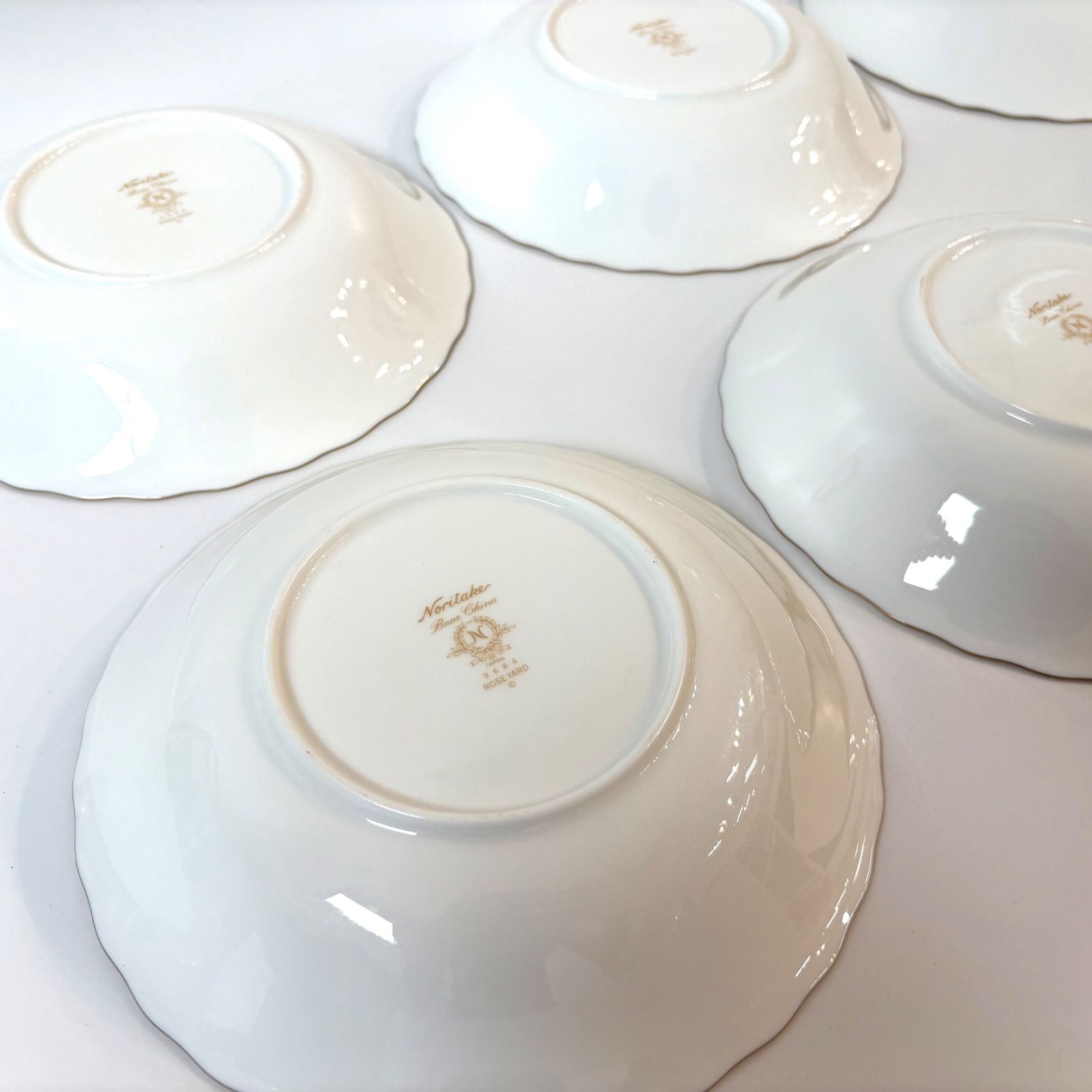 ◼️Noritake◼️ ボーンチャイナ ROSE YARD 日本製 ヴィンテージ 皿 6