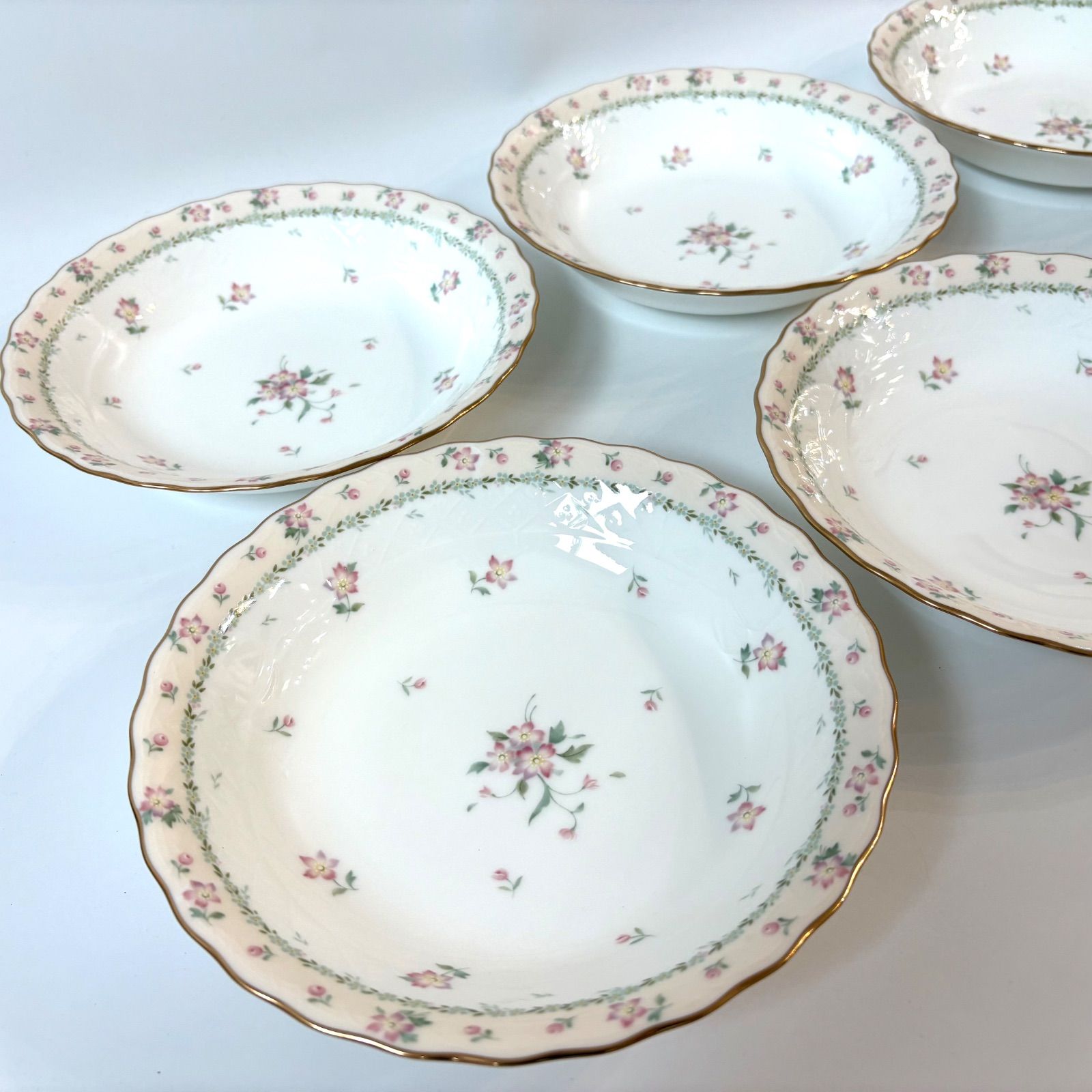 ◼️Noritake◼️ ボーンチャイナ ROSE YARD 日本製 ヴィンテージ 皿 6
