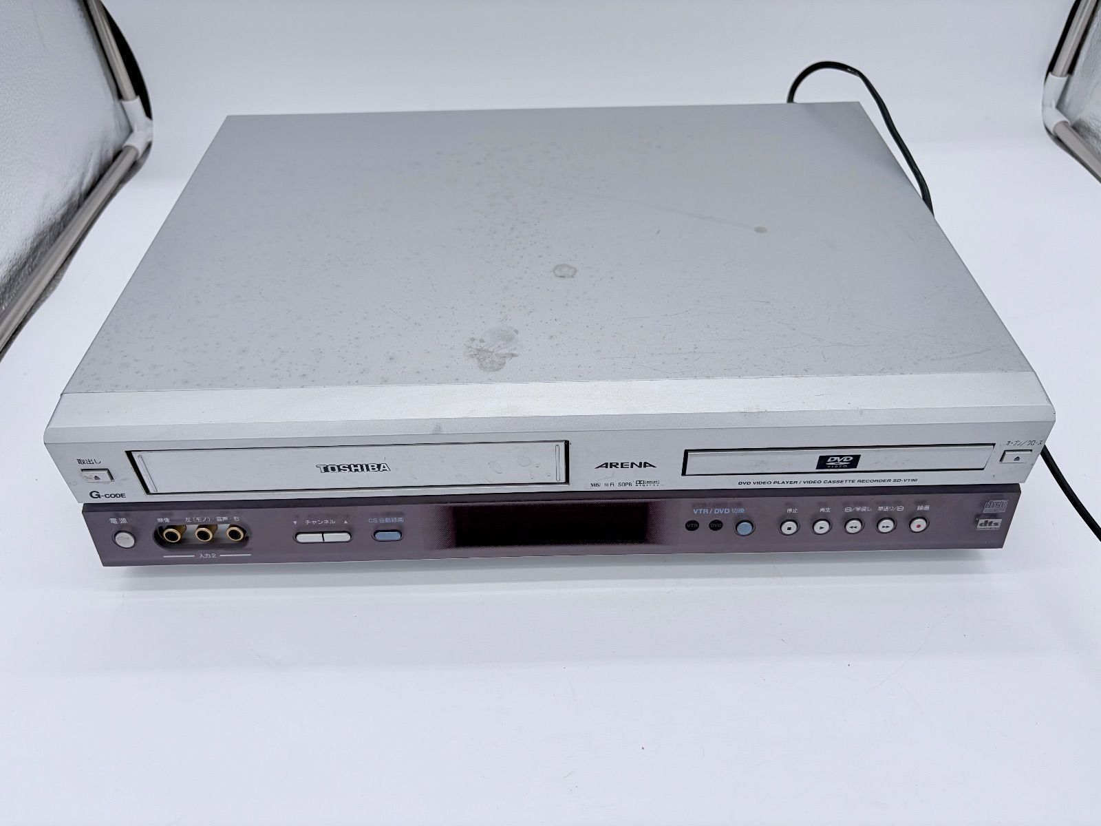 ジャンク】TOSHIBA ARENA SD-V190 VHS DVD一体型デッキ 通電OK 動作