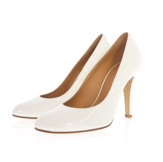 メゾンマルジェラ 22 Maison Margiela 22 22AW パテントレザー ポインテッドトゥ ハイヒールパンプス 靴 37 ホワイト 白 S58WL0229 国内正規