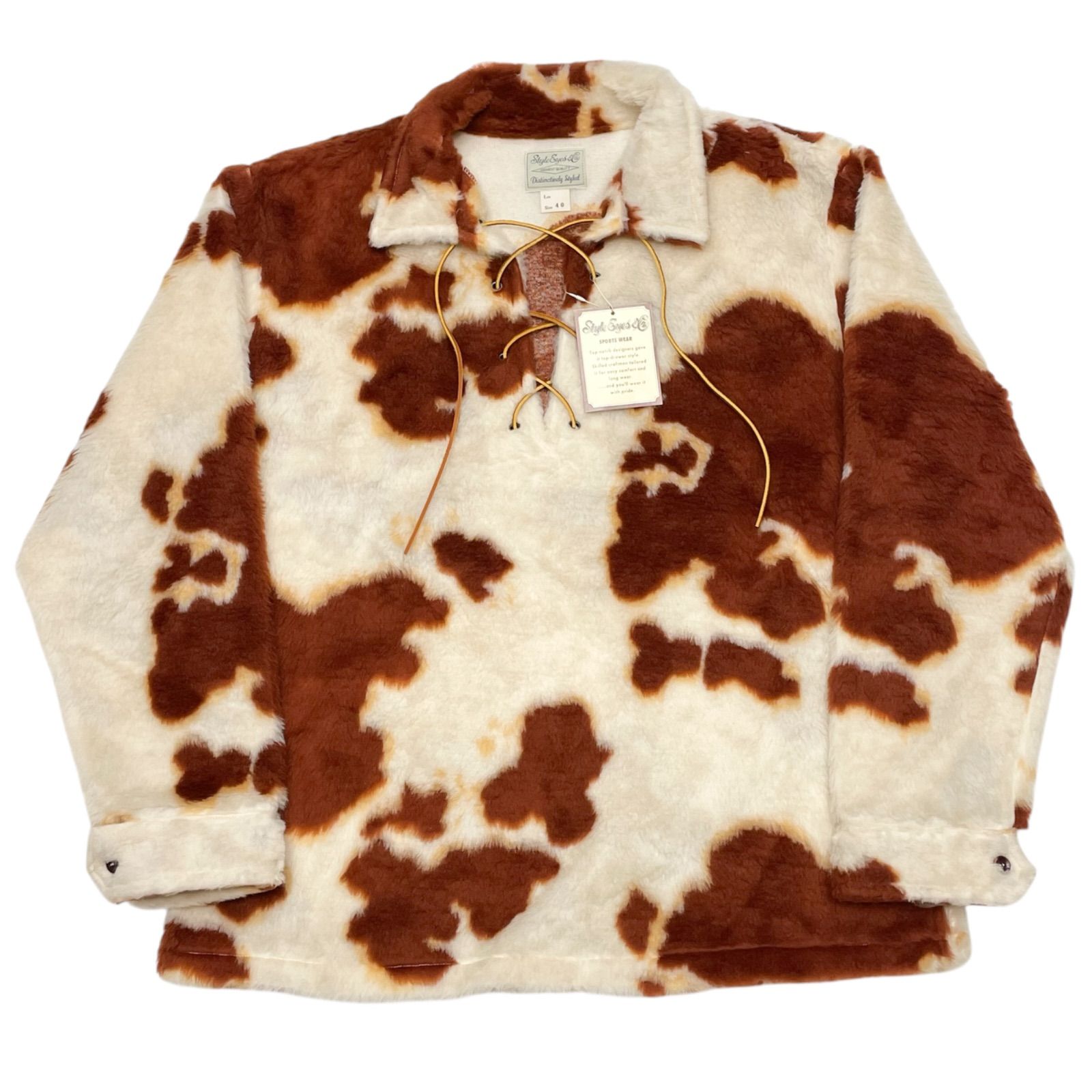 未使用品 茶 Lサイズ STYLE EYES SE15007 Kodiak Style Pullover Jacket HOLSTEIN スタイルアイズ コディアック プルオーバージャケット ホルスタイン