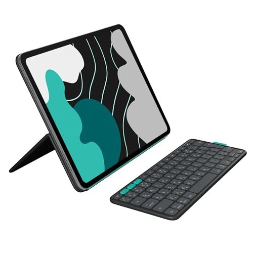 ロジクール Flip Folio iPad Pro 13インチ M5 / M4 & iPad Air 13インチ M4 / M3 / M2 用 Flip Folio iK1385GRA ワイヤレス キーボード付きケース 日本語配列 脱着式 キーボード 軽量Ju