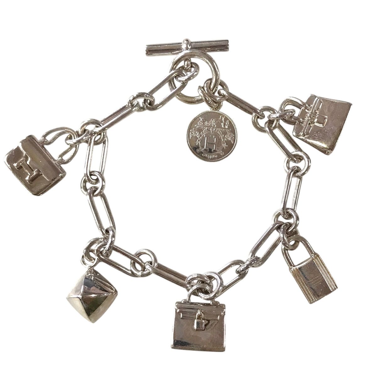 Hermes エルメス アミュレット5 アイコンバッグモチーフ ブレスレット