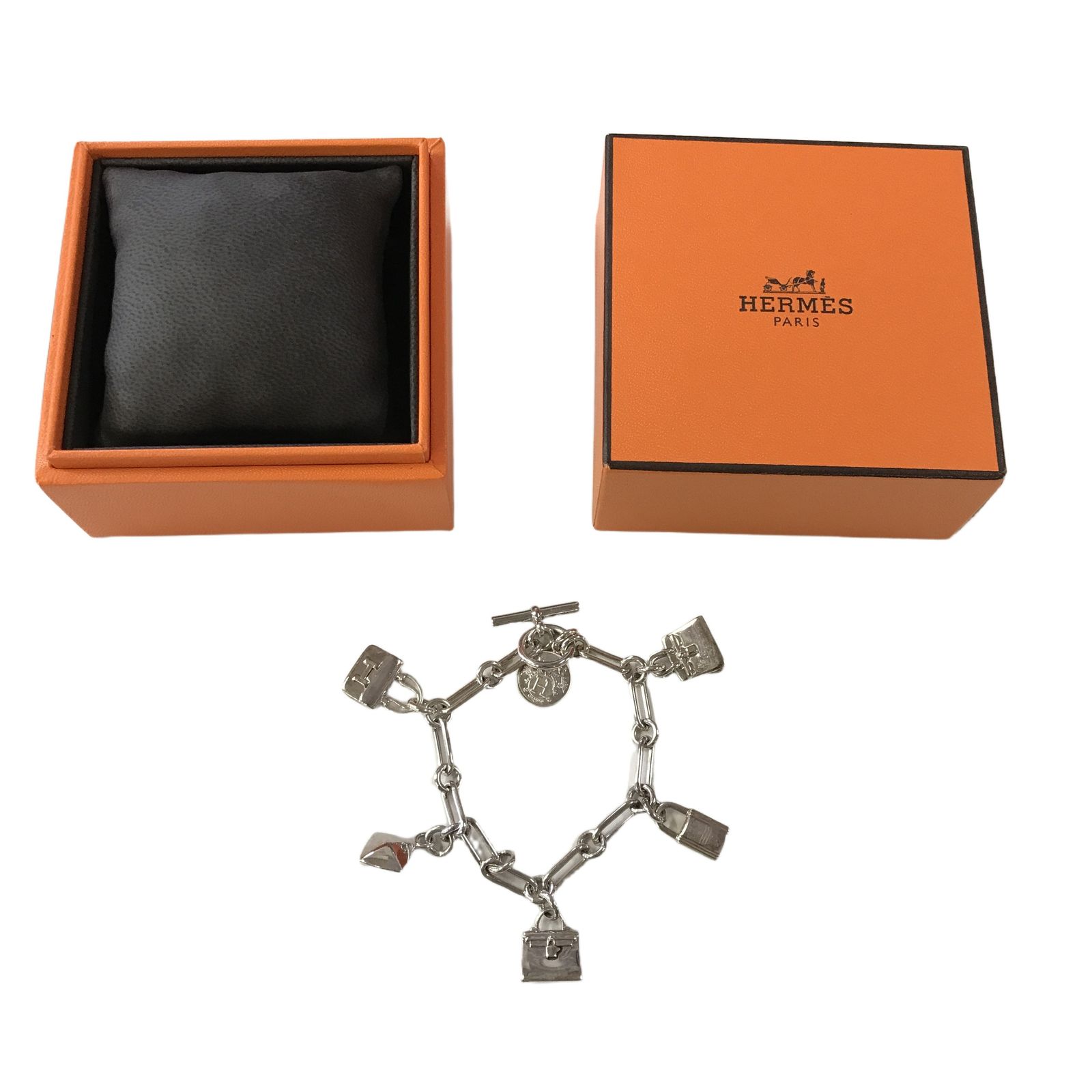 Hermes エルメス アミュレット5 アイコンバッグモチーフ ブレスレット