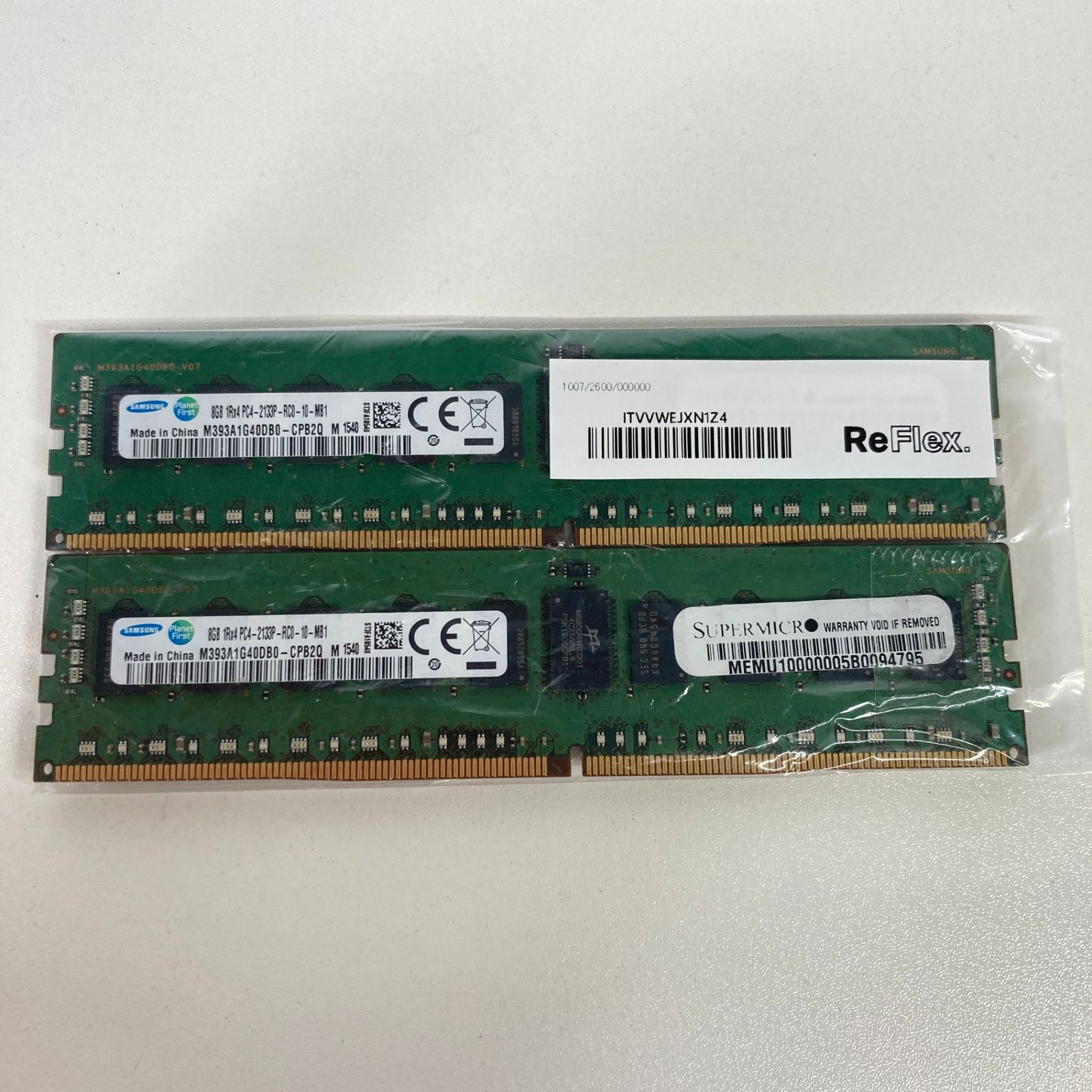 SAMSUNG DDR4 8GB×2 稼動品 中古 中古 SAMSUNG 8GB DDR4 ECC 2枚セット - メルカリ