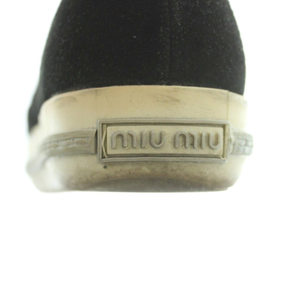 ミュウミュウ miumiu スリッポン メタリックトゥキャップ 36.5 23.5cm