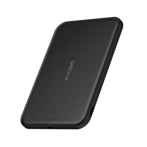 半固体電池 Qi2.2 25W MagSafe対応 5000mAh 8.3mm QP-05WA(ブラック)yu
