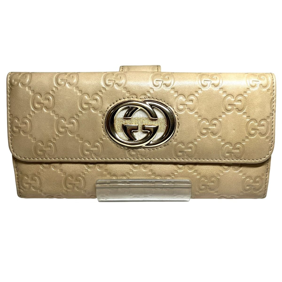 グッチ GUCCI グッチシマ 二つ折り財布 レザー 162360 レディース