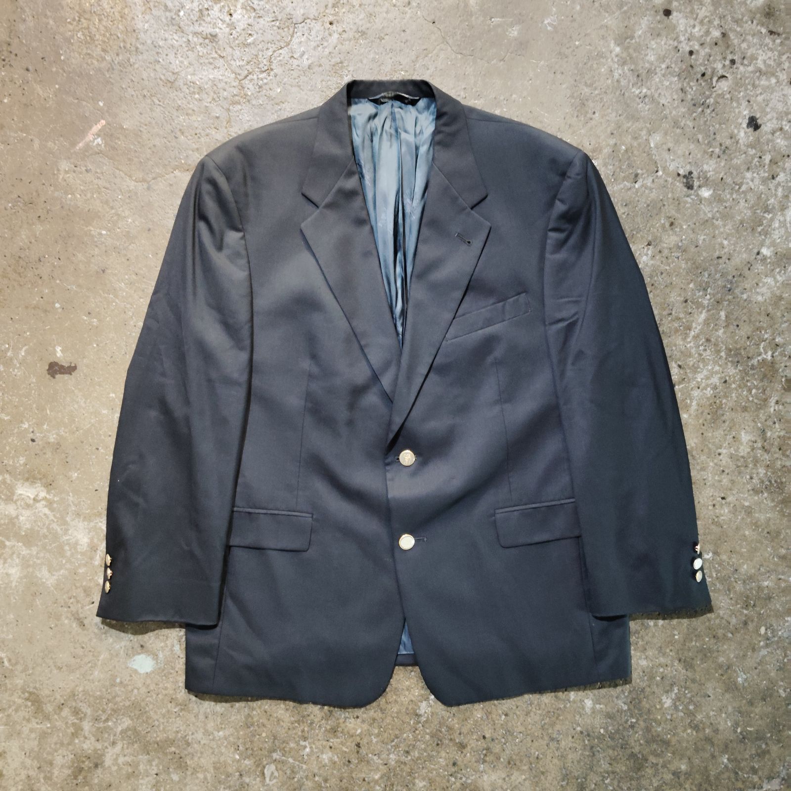BURBERRY 90s 紺ブレ シングルブレスト 金ボタン ジャケット