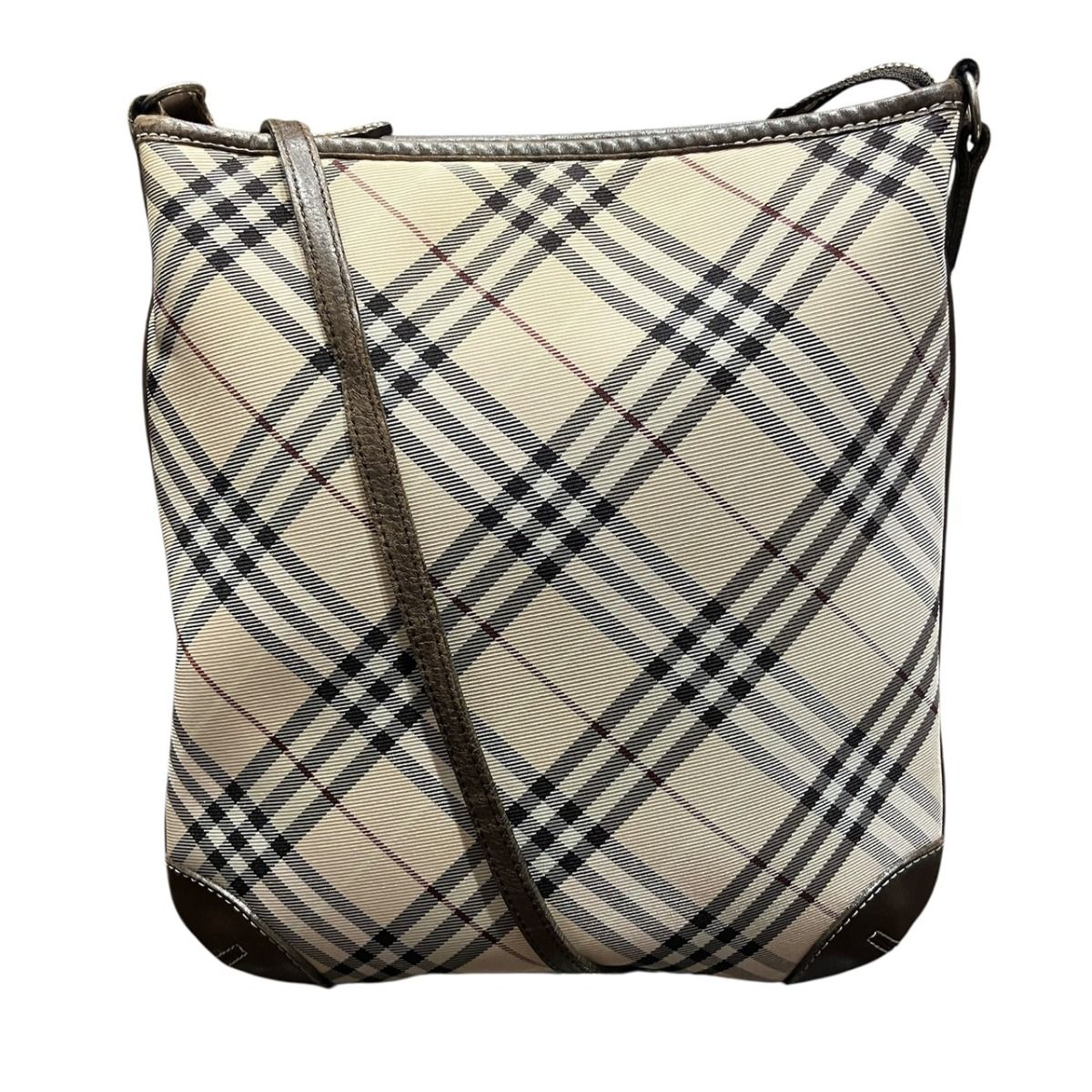 バーバリー BURBERRY ブルーレーベル ショルダーバッグ キャンバス レザー レディース