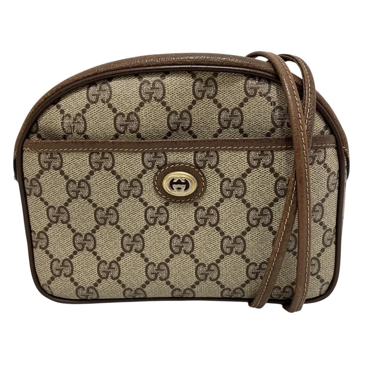グッチ GUCCI GGスプリーム オールドグッチ ショルダーバッグ PVC レザー 116.02.607 レディース