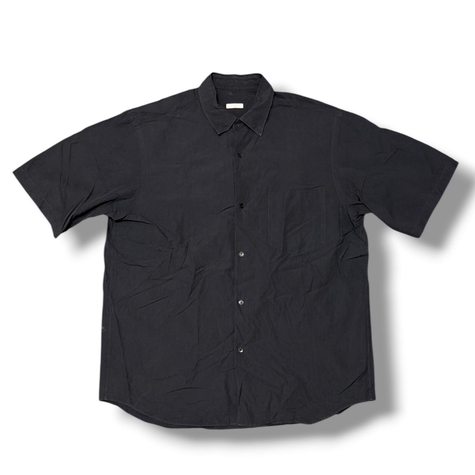 COMOLI ショートスリーブシャツ 半袖シャツ コモリ R01-02008 ブラック系 2 （19322M）