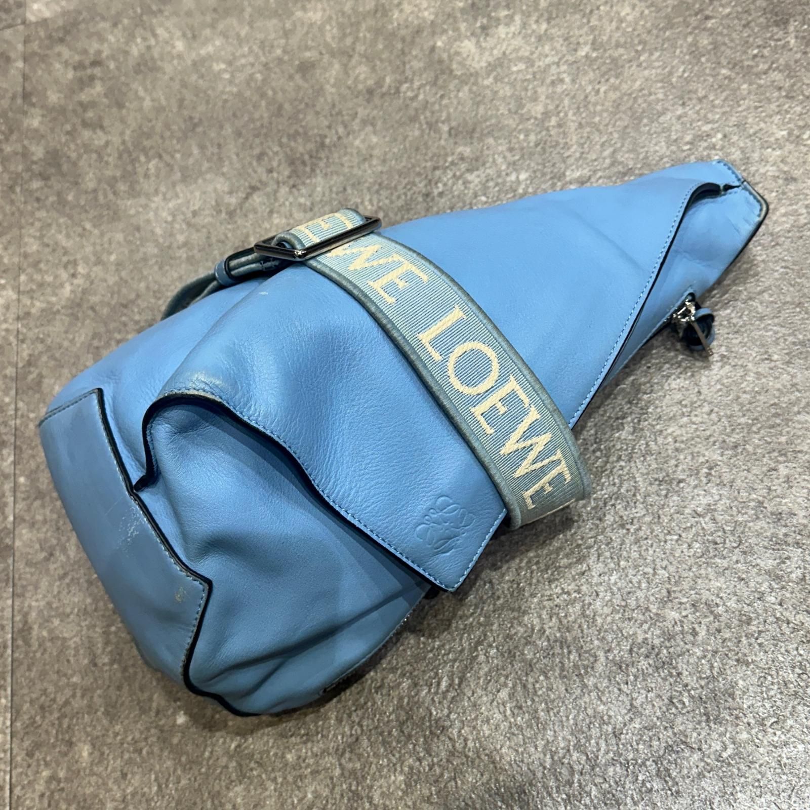 LOEWE パズルバッグ ショルダーバッグ ロエベ ブルー F （18502M）