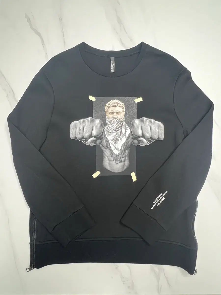 ニールバレット Brutus プリンティング ブラック スウェット Lサイズ