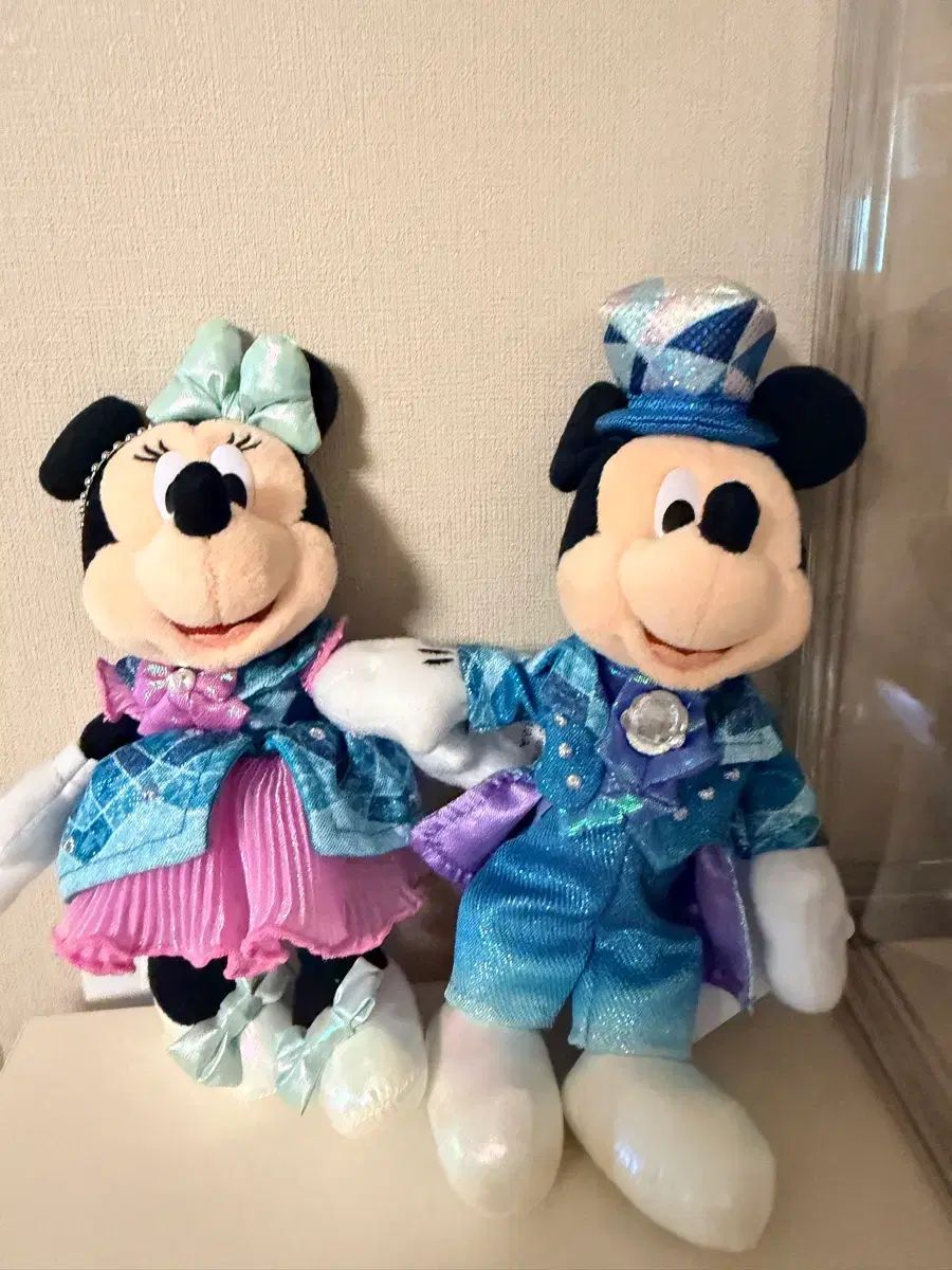 ディズニーシー25周年限定ミッキーミニーセット 쥬빌リーブルー