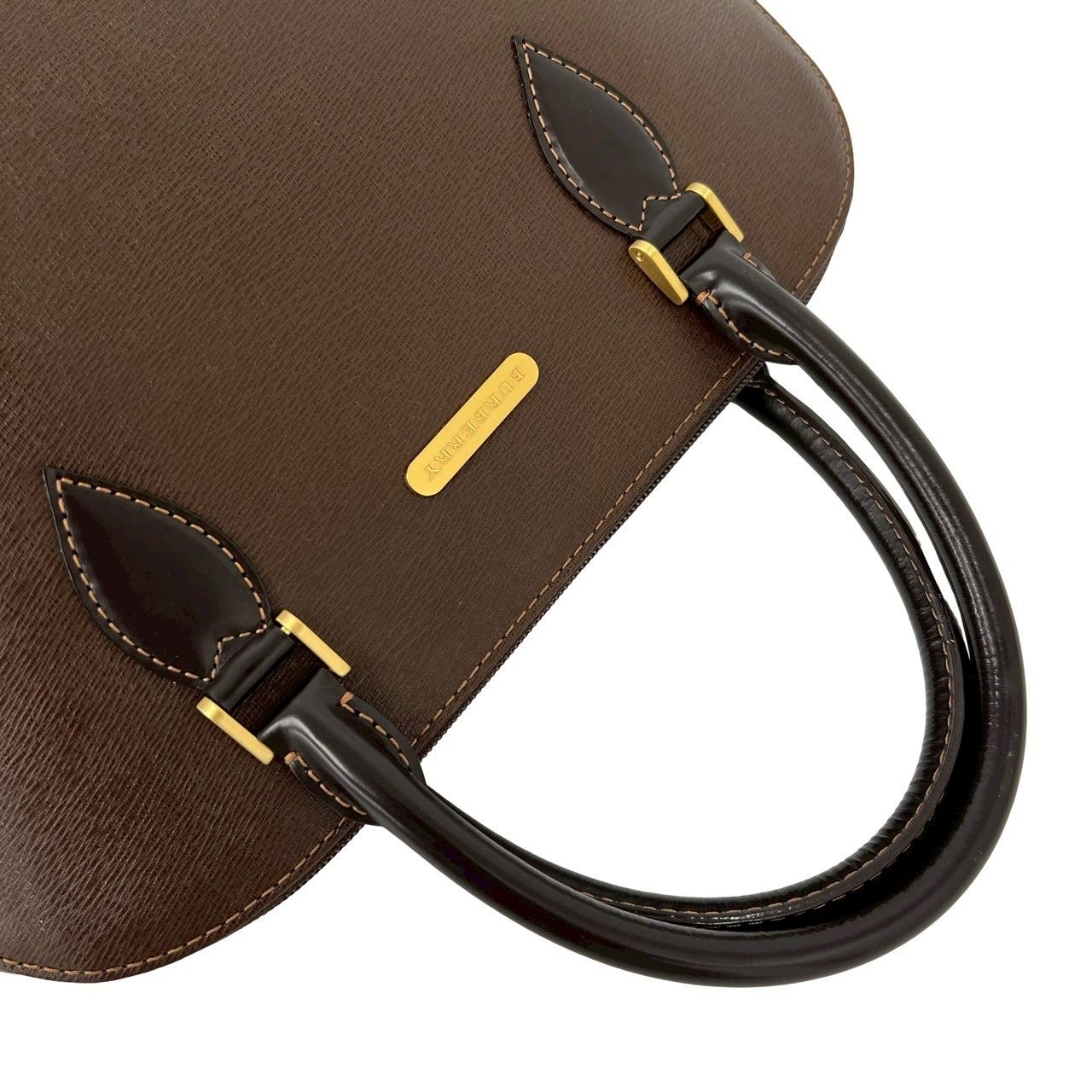 極 美品 BURBERRY バーバリー ノバチェック 柄 ロゴ プレート 金具