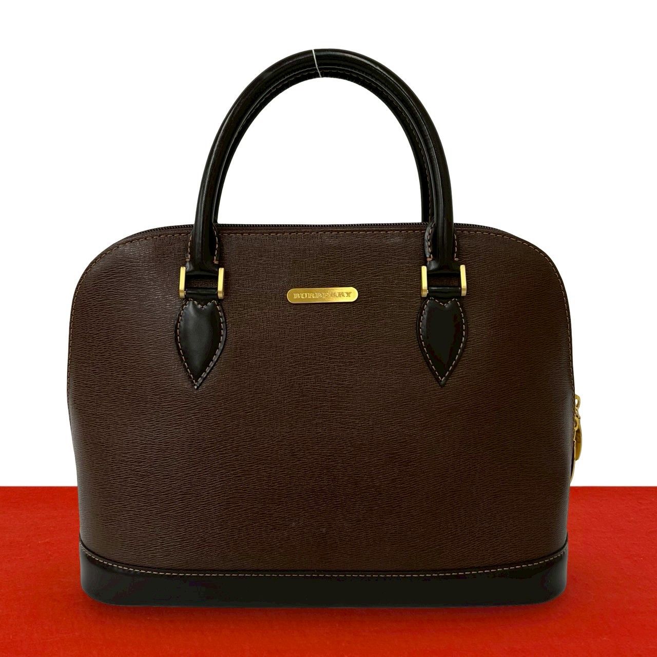 極 美品 BURBERRY バーバリー ノバチェック 柄 ロゴ プレート 金具