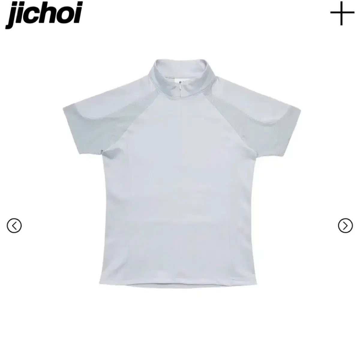 新品) ジチョイ ハーフ ジップ Tシャツ ライト グレー