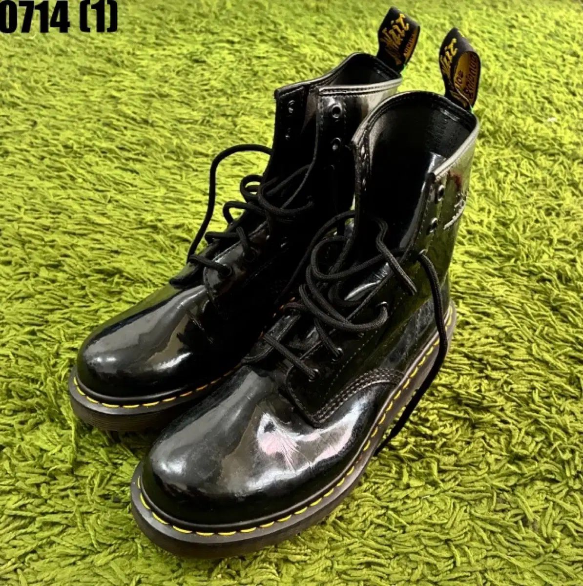 DR. MARTENS 1460 エナメル ブーツ ブラック UK7