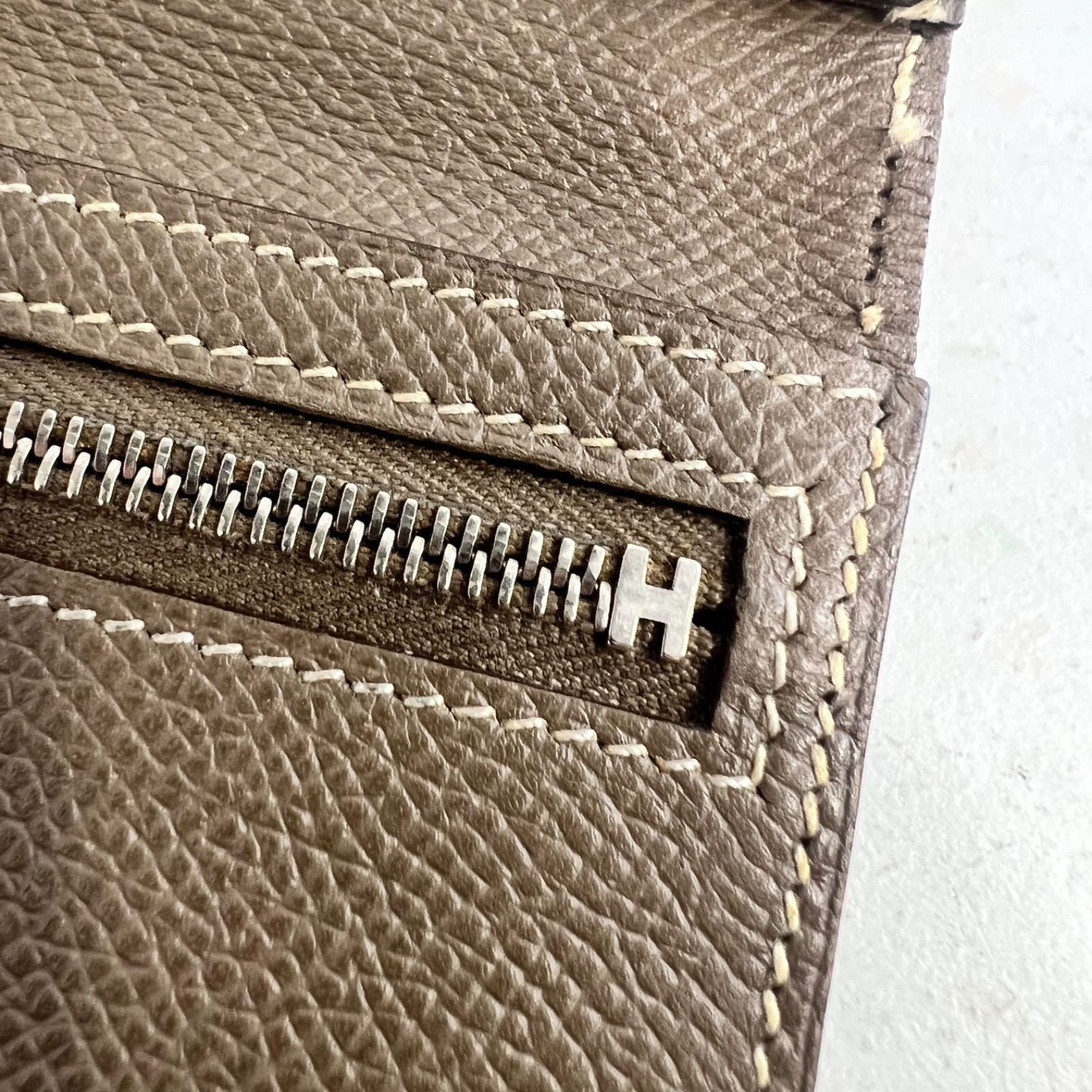 中古】エルメス ベアン 長財布 エトープ HERMES べアンスフレ