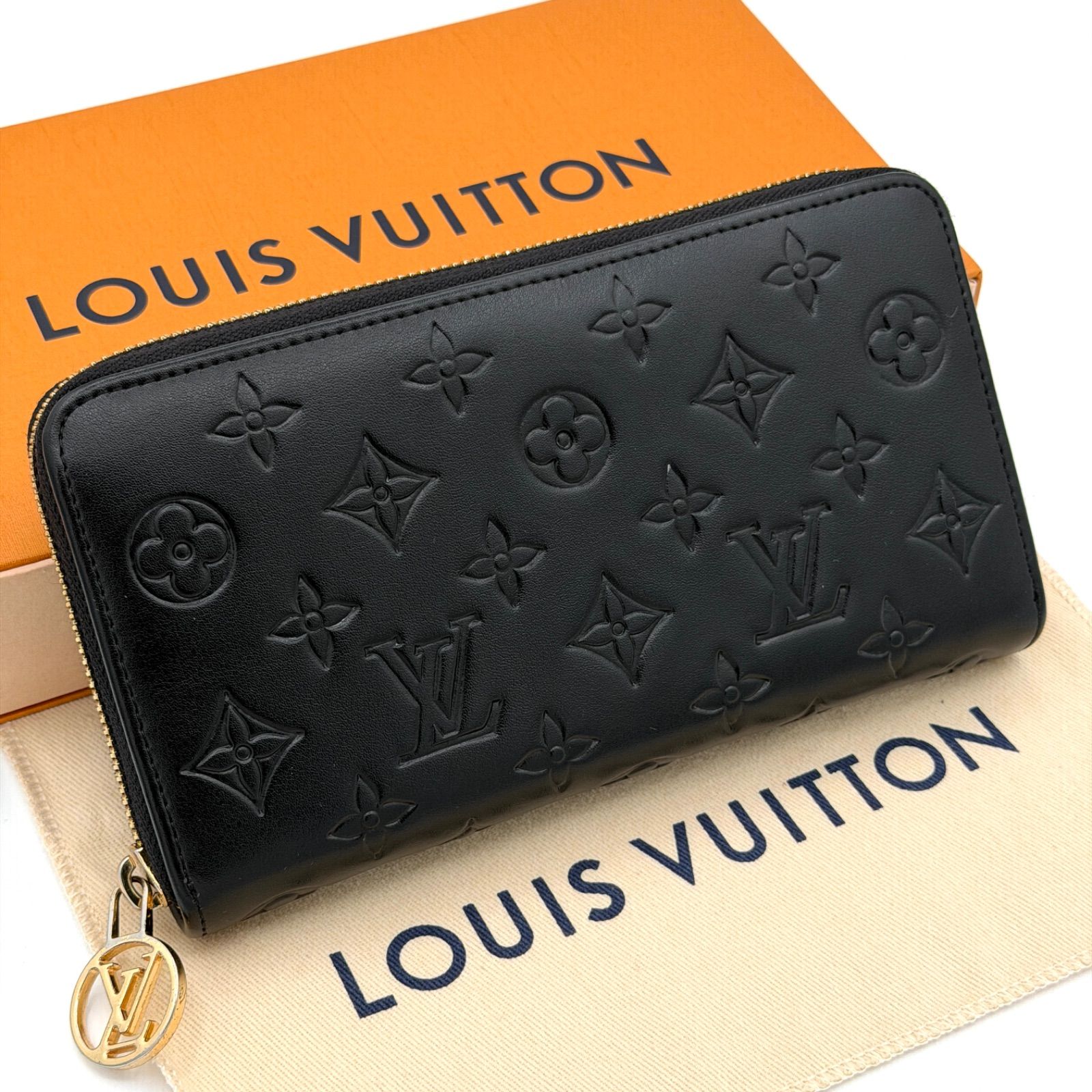 LOUIS VUITTON ルイヴィトン 長財布 ジッピー ウォレット クッサン モノグラム ラムレザー