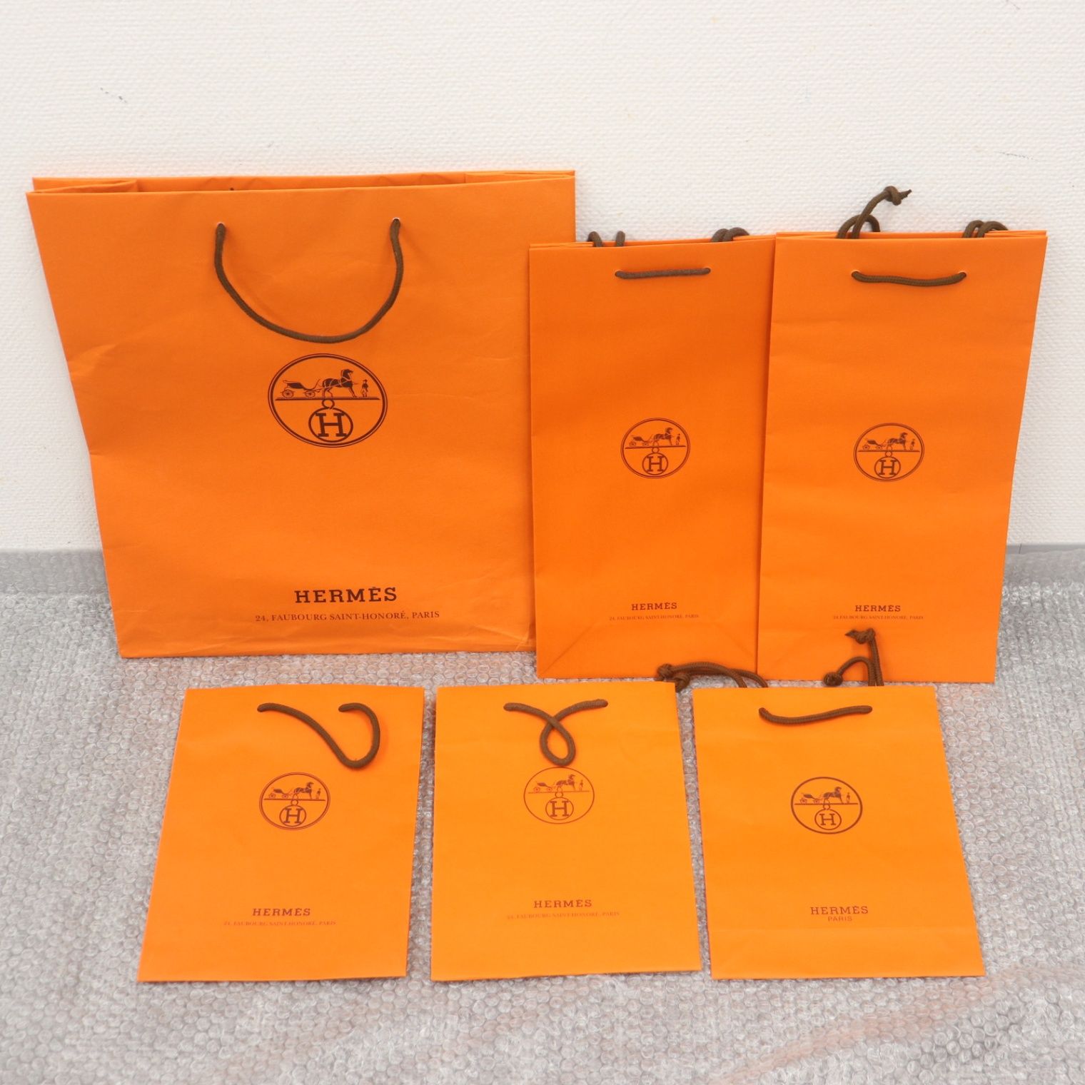 ITJKHB5HUM80 HERMES エルメス BOX ショッパー 純正 紙袋 オレンジ