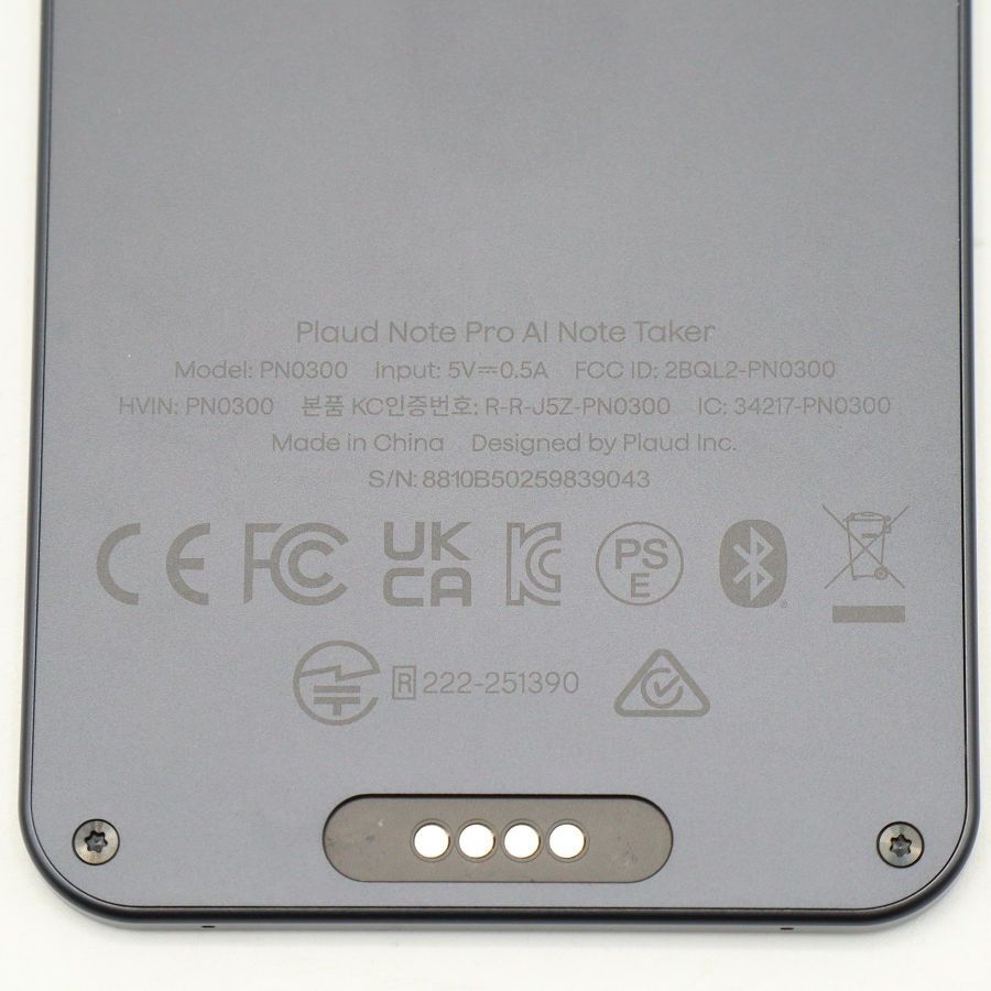 美品】PLAUD Note Pro CDTBK1GXXXXX01 ブラック 64GB AIボイス 