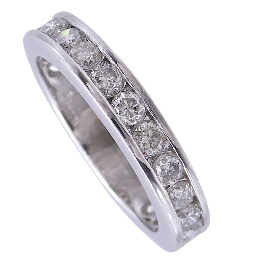 リング Pt900 ダイヤモンド合計1.00ct ほぼフルエタニティ 9.5号 