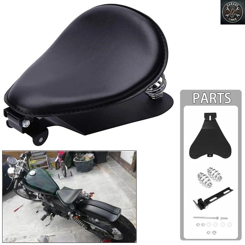 ハーレーダビッドソン アイアン883 スポーツスター ソフテイル用ユニバーサル モト ボバー モーターサイクル ソロシート チョッパーサドル