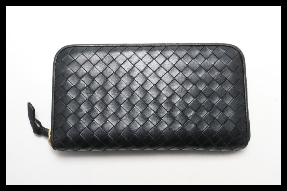■BOTTEGA VENETA イントレチャート レザー ラウンドファスナー 長財布 ボッテガ・ヴェネタ ■0611pl41117