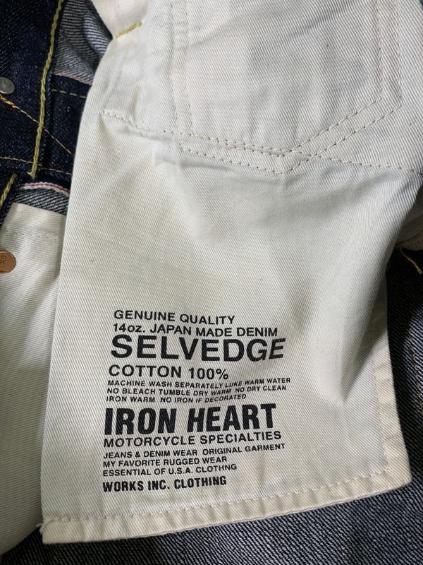 中古品】 IRON HEART アイアンハート SELVEDGE DENIM セルビッジデニム