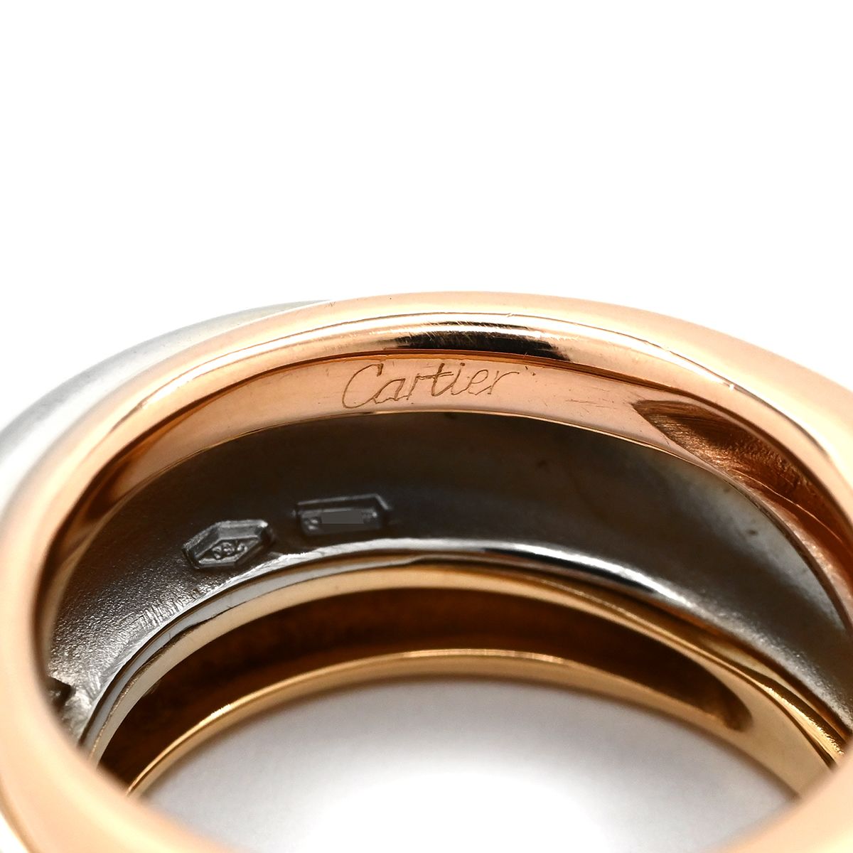 カルティエ Cartier リング 指輪 スリーカラーリング ホワイトゴールド
