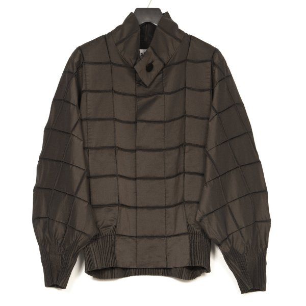 エイポック エイブル イッセイ ミヤケA-POC ABLE ISSEY MIYAKE グリッドスチームストレッチスタンドカラーブルゾン カーキ3