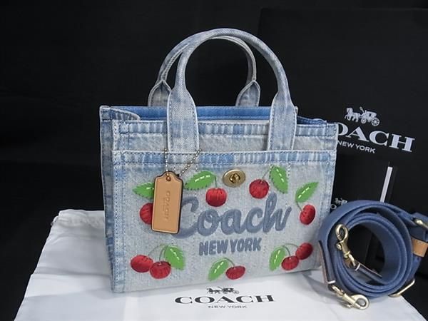 □新品同様□ COACH コーチ CDY91 カーゴトートバッグ20 チェリーエン