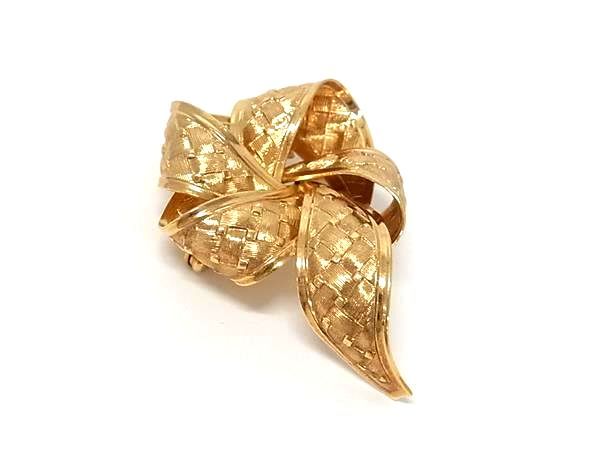■新品同様■ ChristianDior クリスチャンディオール ヴィンテージ ピンブローチ ピンバッジ アクセサリー ゴールド系 FW5615