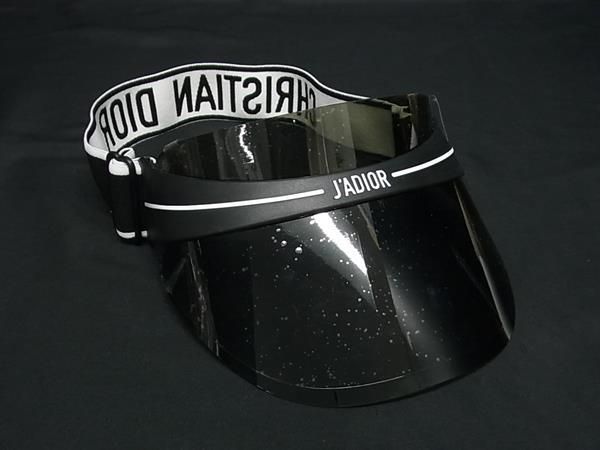 ■新品■未使用■ ChristianDior クリスチャンディオール サンバイザー 帽子 レディース クリアブラック系 FX7966