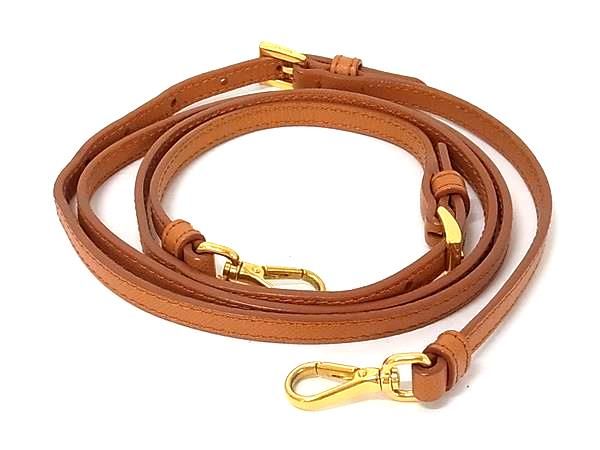 ■美品■ PRADA プラダ レザー バッグ用 ショルダーストラップ ショルダーベルト 斜め掛け 肩掛け オレンジ系 FQ8978 15,480円